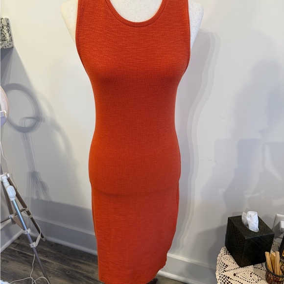 Zara Sleeveless Rust Midi Dress - Picture 4 of 5